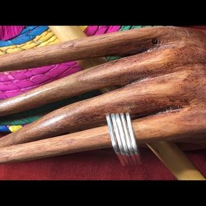 Sterling Silver ring 5 square bands